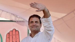Rewa: Congress President Rahul Gandhi waves at his supporters during a corner meeting, at Chunari in Rewa, Friday, Sept 28, 2018.(PTI) Rewa: Congress President Rahul Gandhi waves at his supporters during a corner meeting, at Chunari in Rewa, Friday, Sept 28, 2018.(PTI)