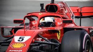 Ferrari's German driver Sebastian Vettel steers his car during the first practice session of the Formula One Russian Grand Prix at the Sochi Autodrom circuit in Sochi on September 28, 2018. (Photo by Alexander NEMENOV / AFP)(AFP) Ferrari's German driver Sebastian Vettel steers his car during the first practice session of the Formula One Russian Grand Prix at the Sochi Autodrom circuit in Sochi on September 28, 2018. (Photo by Alexander NEMENOV / AFP)(AFP)