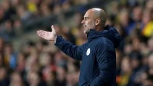 File image of Manchester City manager Pep Guardiola.(REUTERS) File image of Manchester City manager Pep Guardiola.(REUTERS)