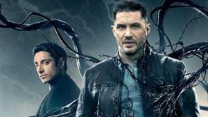 Riz Ahmed and Tom Hardy in the Vemon poster. Riz Ahmed and Tom Hardy in the Vemon poster.