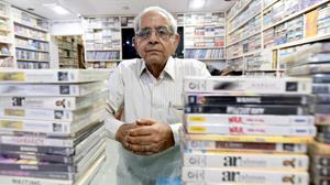 Jagdish Serth, a DVD shop owner posing for a picture at his DVD shop at near Nirman vihar metro Station in New Delhi, India, on Tuesday, September 25, 2018.(Amal KS/Hindustan Times) Jagdish Serth, a DVD shop owner posing for a picture at his DVD shop at near Nirman vihar metro Station in New Delhi, India, on Tuesday, September 25, 2018.(Amal KS/Hindustan Times)