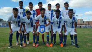 The Indian U-16 football team take on South Korea in the AFC U-16 Championship quarter-final on Monday.(AIFF) The Indian U-16 football team take on South Korea in the AFC U-16 Championship quarter-final on Monday.(AIFF)
