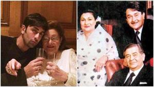 See Krishna Raj Kapoor’s sweetest family moments with Ranbir Kapoor, and the entire Kapoor khandaan in the photos below. (Instagram) See Krishna Raj Kapoor’s sweetest family moments with Ranbir Kapoor, and the entire Kapoor khandaan in the photos below. (Instagram)