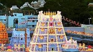 The Venkateswara Temple in Tirumala hills in Tirupati.(PTI File Photo) The Venkateswara Temple in Tirumala hills in Tirupati.(PTI File Photo)