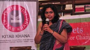 Poet Smita Sahay’s performance event Calm Space revolves around the theme of mental health.(Photo courtesy: Shashikant Patil)