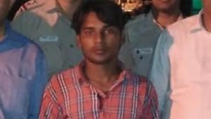 The accused Jitender Sharma was arrested after the technical surveillance of the victim’s mobile phone. He fled with the phone after allegedly killing her.(Photo Credit: Delhi Police) The accused Jitender Sharma was arrested after the technical surveillance of the victim’s mobile phone. He fled with the phone after allegedly killing her.(Photo Credit: Delhi Police)