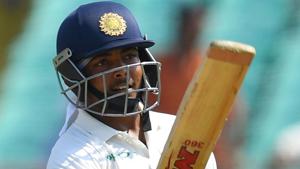 Prithvi Shaw in action on Day 1 of the first Test between India and West Indies in Rajkot.(AFP) Prithvi Shaw in action on Day 1 of the first Test between India and West Indies in Rajkot.(AFP)