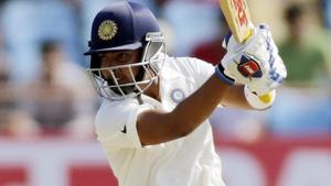 Prithvi Shaw in action during Day 1 of the first Test between India and West Indies in Rajkot.(AP) Prithvi Shaw in action during Day 1 of the first Test between India and West Indies in Rajkot.(AP)