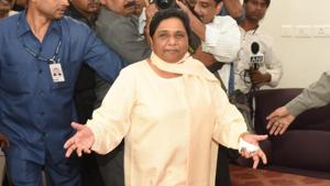 BSP chief Mayawati on Wednesday ruled out an alliance with the Congress in two key states and launched a furious attack on the leadership of the grand old party.(Subhankar Chakraborty/HT File Photo) BSP chief Mayawati on Wednesday ruled out an alliance with the Congress in two key states and launched a furious attack on the leadership of the grand old party.(Subhankar Chakraborty/HT File Photo)