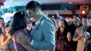 The lead actors, Constance Wu and Henry Golding, share a palpable chemistry. The lead actors, Constance Wu and Henry Golding, share a palpable chemistry.