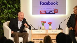 Steve McCurry, Photographer and Visual Storyteller and Raghu Rai, Photographer and Associate, Magnum Photos during the Hindustan Times Leadership Summit at Taj Palace, in New Delhi, India, on Saturday, October 6, 2018.(HT Photo) Steve McCurry, Photographer and Visual Storyteller and Raghu Rai, Photographer and Associate, Magnum Photos during the Hindustan Times Leadership Summit at Taj Palace, in New Delhi, India, on Saturday, October 6, 2018.(HT Photo)