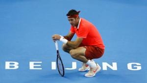 Tennis - China Open - Men's Singles - Final - National Tennis Center, Beijing, China - October 7, 2018. Juan Martin del Potro of Argentina in action against Nikoloz Basilashvili of Georgia(REUTERS) Tennis - China Open - Men's Singles - Final - National Tennis Center, Beijing, China - October 7, 2018. Juan Martin del Potro of Argentina in action against Nikoloz Basilashvili of Georgia(REUTERS)