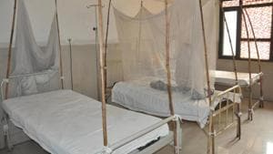 A view of the dengue ward at Civil hospital in Amritsar.(Sameer Sehgal/HT) A view of the dengue ward at Civil hospital in Amritsar.(Sameer Sehgal/HT)