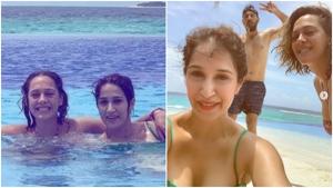 Sagarika Ghatge and Hazel Keech enjoyed a week-long vacation with their husbands in Maldives.(Instagram) Sagarika Ghatge and Hazel Keech enjoyed a week-long vacation with their husbands in Maldives.(Instagram)