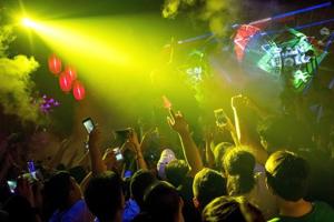 A representative image of a party. Goa Police raided a hotel in Vagator after receiving information that an underground rave party was being organised at the hotel.(AFP Photo) A representative image of a party. Goa Police raided a hotel in Vagator after receiving information that an underground rave party was being organised at the hotel.(AFP Photo)