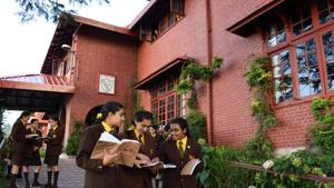 The bare-brick and red-brick façades lend the 152-year-old institution a quaint old-world charm. It was the home of viceroy of India George Eden (1836 -1842), better known as Lord Auckland, in the first half of the 19th century.(HT Photo) The bare-brick and red-brick façades lend the 152-year-old institution a quaint old-world charm. It was the home of viceroy of India George Eden (1836 -1842), better known as Lord Auckland, in the first half of the 19th century.(HT Photo)