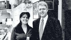 Monica Lewinsky with former US president Bill Clinton in 1995.(Reuters File Photo)