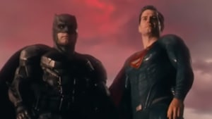 Ben Affleck and Henry Cavill as Batman and Superman in a still from Justice League.