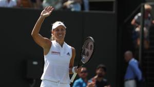 File image of Angelique Kerber celebrating after winning a match.(AFP) File image of Angelique Kerber celebrating after winning a match.(AFP)