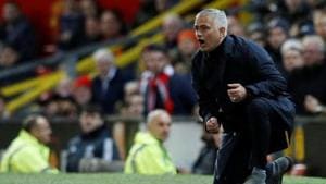 File image of Manchester United manager Jose Mourinho reacting on the touchline during a match.(REUTERS) File image of Manchester United manager Jose Mourinho reacting on the touchline during a match.(REUTERS)
