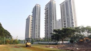 The public land secured inside the Castle Royale residential project in Pune’s Khadki area will be used for establishing Vipassana and Yoga centre.(Pratham Gokhale/HT Photo) The public land secured inside the Castle Royale residential project in Pune’s Khadki area will be used for establishing Vipassana and Yoga centre.(Pratham Gokhale/HT Photo)