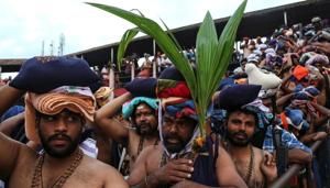 Devotees in queues inside the premises of the Sabarimala temple in Pathanamthitta district in the southern state of Kerala, India, October 18, 2018.(REUTERS) Devotees in queues inside the premises of the Sabarimala temple in Pathanamthitta district in the southern state of Kerala, India, October 18, 2018.(REUTERS)