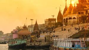 Scenic view from the banks of River Ganga on the ghat in Varanasi.(Getty Images) Scenic view from the banks of River Ganga on the ghat in Varanasi.(Getty Images)