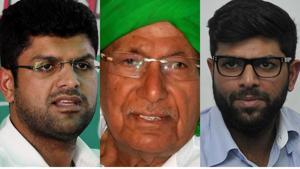 The INLD chief had initiated disciplinary action against Dushyant and Digvijay and served them a show-cause notice on October 11.(HT File) The INLD chief had initiated disciplinary action against Dushyant and Digvijay and served them a show-cause notice on October 11.(HT File)
