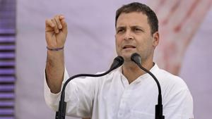 Congress president Rahul Gandhi will address public meetings in TRS bastions Bhainsa in Adilabad district and Kamareddy in north Telangana, and the stronghold of All India Majlis-e-Ittehad-ul Muslimeen (AIMIM), Charminar on Saturday.(PTI) Congress president Rahul Gandhi will address public meetings in TRS bastions Bhainsa in Adilabad district and Kamareddy in north Telangana, and the stronghold of All India Majlis-e-Ittehad-ul Muslimeen (AIMIM), Charminar on Saturday.(PTI)
