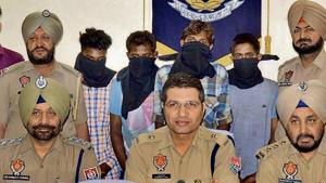 The accused in police custody in Ludhiana on Friday.(HT Photo)
