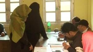 The elections saw abysmal voter turnout with just four per cent of them casting their votes in Kashmir while Ladakh and Jammu regions saw good participation.(ANI Photo) The elections saw abysmal voter turnout with just four per cent of them casting their votes in Kashmir while Ladakh and Jammu regions saw good participation.(ANI Photo)