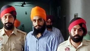 The accused being produced in the court on Friday.(HT Photo) The accused being produced in the court on Friday.(HT Photo)