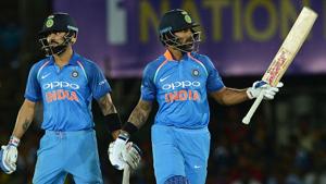 File picture of Virat Kohli and Shikhar Dhawan(AFP/Getty Images)
