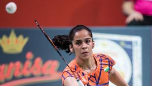 India's Saina Nehwal plays a shot against Taipei's Tzu Ying Tai during their Women Singles final match at the DANISA Denmark Open 2018 badminton tournament on October 21, 2018 in Odense.(AFP) India's Saina Nehwal plays a shot against Taipei's Tzu Ying Tai during their Women Singles final match at the DANISA Denmark Open 2018 badminton tournament on October 21, 2018 in Odense.(AFP)