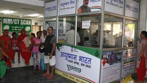 Close to 7,000 government hospitals are empanelled and treating patients under the scheme. No private hospital has yet empanelled though.(Yogendra Kumar/HT Photo) Close to 7,000 government hospitals are empanelled and treating patients under the scheme. No private hospital has yet empanelled though.(Yogendra Kumar/HT Photo)