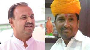 District Congress committee (Jodhpur rural) general secretary, Kishanaram Udani (L) and District BJP president of Phalodi, Revant Singh Rajpurohit .(File Photo)