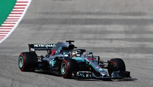 Lewis Hamilton driving the (44) Mercedes AMG Petronas F1 Team Mercedes WO9 on track during the United States Formula One Grand Prix.(AFP) Lewis Hamilton driving the (44) Mercedes AMG Petronas F1 Team Mercedes WO9 on track during the United States Formula One Grand Prix.(AFP)