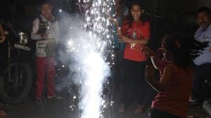 The Supreme Court on Tuesday said people can burst firecrackers from 8.00pm to 10.00pm on Diwali and other festivals, while allowing the manufacture and sale of just ‘green crackers’ — which have low emission of light, sound and harmful chemicals.(HT/Photo for Representation) The Supreme Court on Tuesday said people can burst firecrackers from 8.00pm to 10.00pm on Diwali and other festivals, while allowing the manufacture and sale of just ‘green crackers’ — which have low emission of light, sound and harmful chemicals.(HT/Photo for Representation)