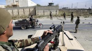 Afghan National Army soldiers stand guard at a checkpoint ahead of parliamentary elections, in Kabul, Afghanistan.(AP Photo) Afghan National Army soldiers stand guard at a checkpoint ahead of parliamentary elections, in Kabul, Afghanistan.(AP Photo)
