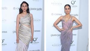 Actress Aditi Rao Hydari and Miss World Manushi Chillar at designer Gaurav Gupta’s new store opening in New Delhi Actress Aditi Rao Hydari and Miss World Manushi Chillar at designer Gaurav Gupta’s new store opening in New Delhi