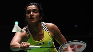 File image of Indian shuttler PV Sindhu during a match.(AFP) File image of Indian shuttler PV Sindhu during a match.(AFP)