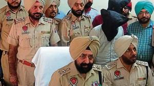 The accused in police custody in Nabha on Friday.(HT Photo) The accused in police custody in Nabha on Friday.(HT Photo)
