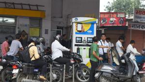 Fuel prices were cut Sunday for the 11th time since October 18, bringing the price of petrol and diesel at a two-month low.(HT Photo) Fuel prices were cut Sunday for the 11th time since October 18, bringing the price of petrol and diesel at a two-month low.(HT Photo)