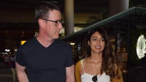 Ileana D’Cruz spotted with her partner at the Mumbai airport. Ileana D’Cruz spotted with her partner at the Mumbai airport.