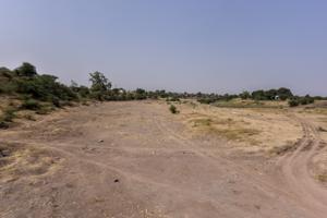 A dried-up local tributary of Godavari River, Shivna, in Aurangabad district.(Kunal Patil/HT Photo) A dried-up local tributary of Godavari River, Shivna, in Aurangabad district.(Kunal Patil/HT Photo)