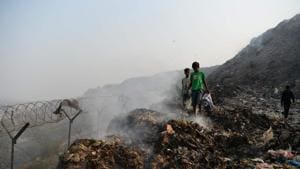 Many of them have gone beyond their permissible operational period because there are no alternative sites. Such sites are now as high as 50-60 m above the ground level, and have also become unstable because of garbage disposal(AFP) Many of them have gone beyond their permissible operational period because there are no alternative sites. Such sites are now as high as 50-60 m above the ground level, and have also become unstable because of garbage disposal(AFP)