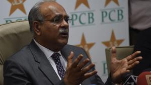 File image of former Pakistan Cricket Board (PCB) chairman Najam Sethi.(AFP) File image of former Pakistan Cricket Board (PCB) chairman Najam Sethi.(AFP)