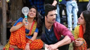 Sushant Singh Rajput and Sara Ali Khan during the making of Kedarnath.(Instagram) Sushant Singh Rajput and Sara Ali Khan during the making of Kedarnath.(Instagram)