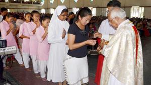 As per 2011 census, over 87% of Mizoram’s total population of 1.12 million are made up by Christians. The Mizoram Presbyterian Church (MPC) has nearly 600,000 followers and 1,097 churches across the state.(PTI/Picture for representation) As per 2011 census, over 87% of Mizoram’s total population of 1.12 million are made up by Christians. The Mizoram Presbyterian Church (MPC) has nearly 600,000 followers and 1,097 churches across the state.(PTI/Picture for representation)