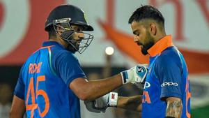 Virat Kohli and Rohit Sharma have five centuries between them in the series.(PTI)